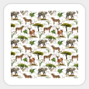 Animals of Africa Sticker